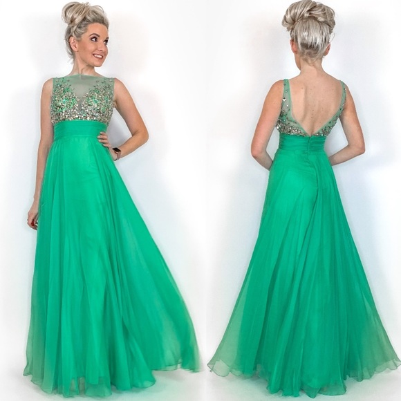 Cinderella Divine Dresses & Skirts - Jade Green Long Prom Dress
